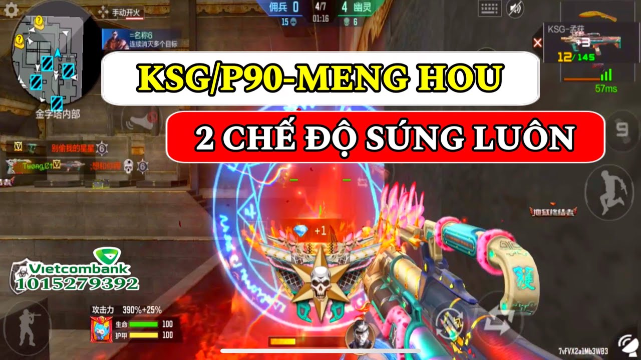 CF Mobile | KSG/P90-Meng How Nã Zombie Ở 2 Chế Độ Súng Khác Nhau Cái Nào Bá Đạo Hơn | Tường CT