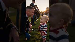 Best Daddy Ever! Twin Reunion Moment 🥰🎖️#funny #shortvideo #baby #shorts