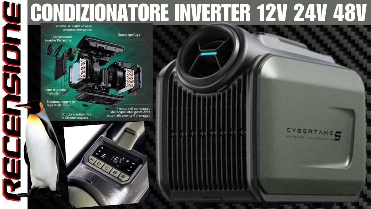 Condizionatore portatile 12v 24v 48v RECENSIONE Cybertake S1 PRO