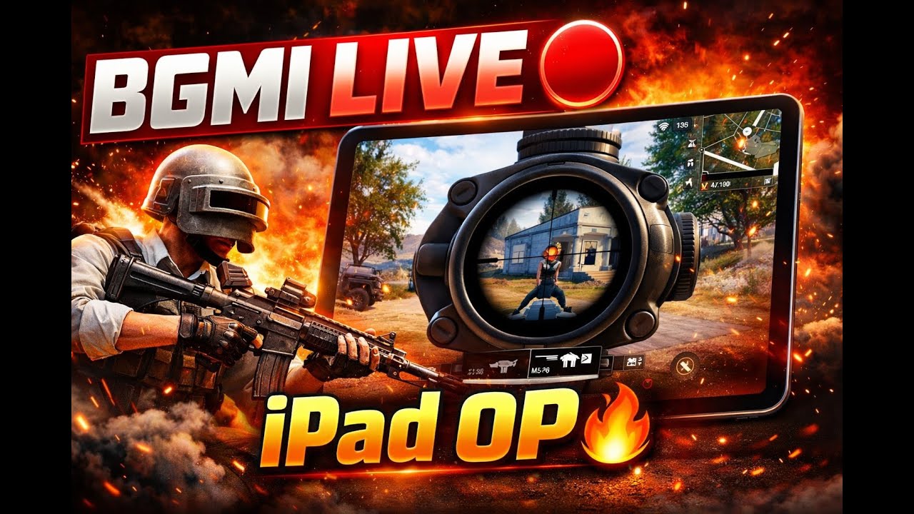 BGMI Live Stream on iPad M5 Pro 