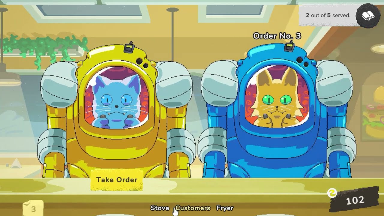 Galaxy Burger Gameplay of Demo. Play free demo on Steam! - Relaxing cooking game.