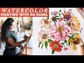 Floral Watercolor Demonstration: Zinnias! 🌸 (+ my method and tips for painting with an EASEL!)