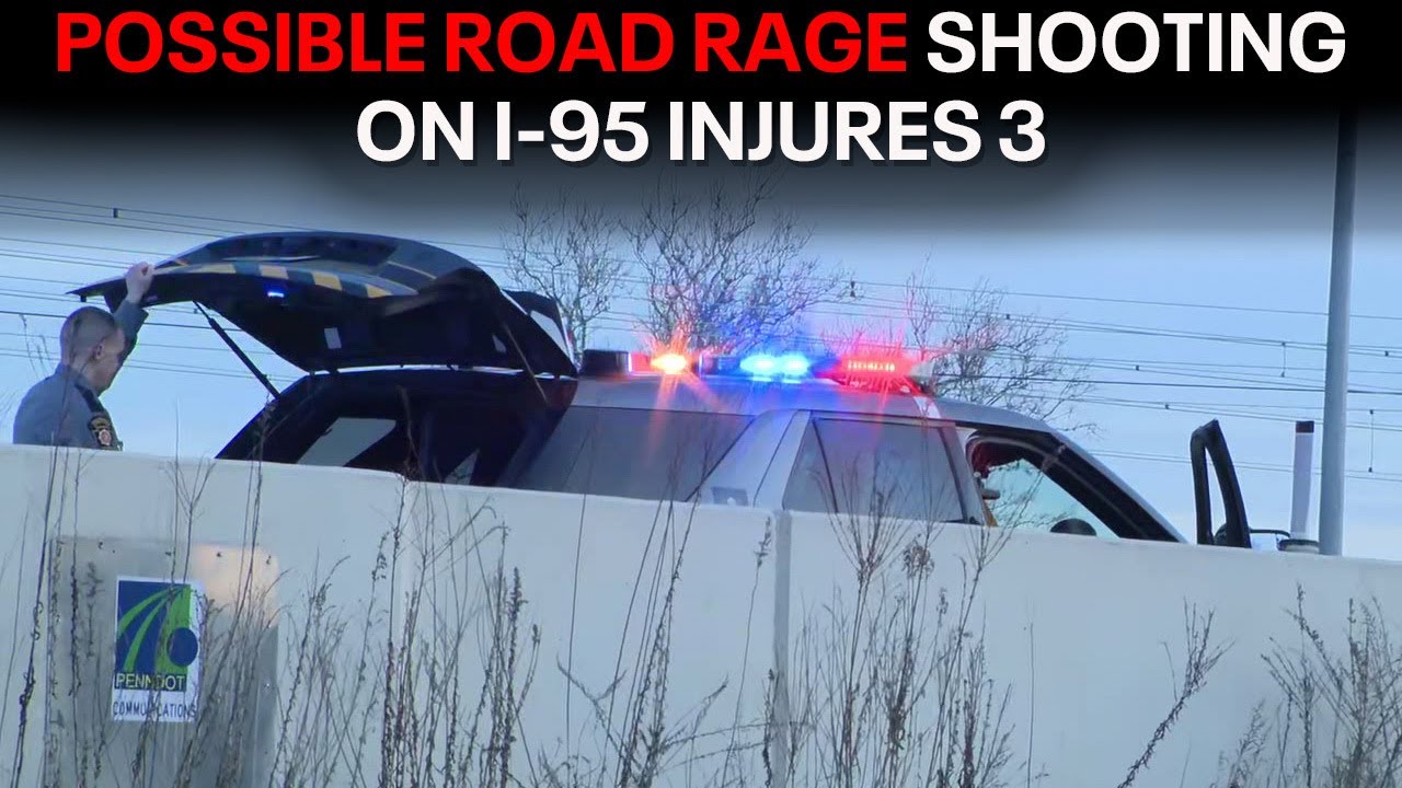 Possible road rage shooting injures 3 on I-95 - YouTube