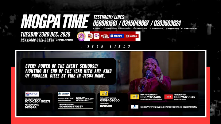 DEFEATING THE POWERS FIGHTING YOUR YEAR'S ENDING || MOGPA TIME WITH REV O B || 23 - 12 - 2025