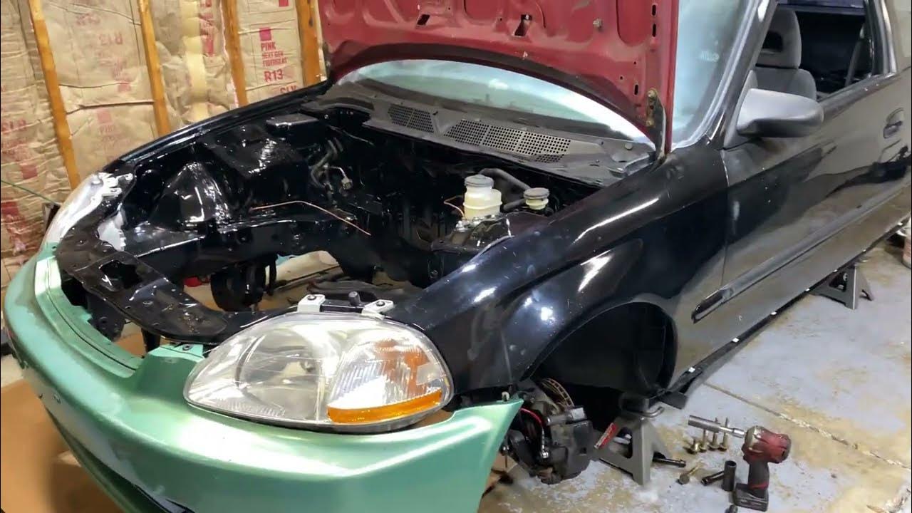 96-00 Civic Subframe Swap - YouTube