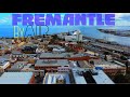Fremantle Aerial vision of the port, shipwrecks museum historic architecture Round House Prison WA