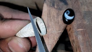 New design silver ring making ! how to make ring with silver wire