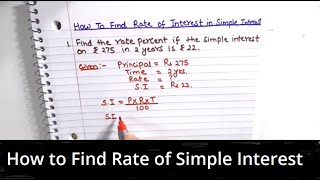 Celebrity How to Find Rate of Simple Interest in Simple Interest / Finding Simple  Rate of Interest ( Easy ) Profile