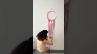 Make a moon catcher with me 💕 #smallbusiness #macrame #macrametutorial #mooncatcher #tutorial