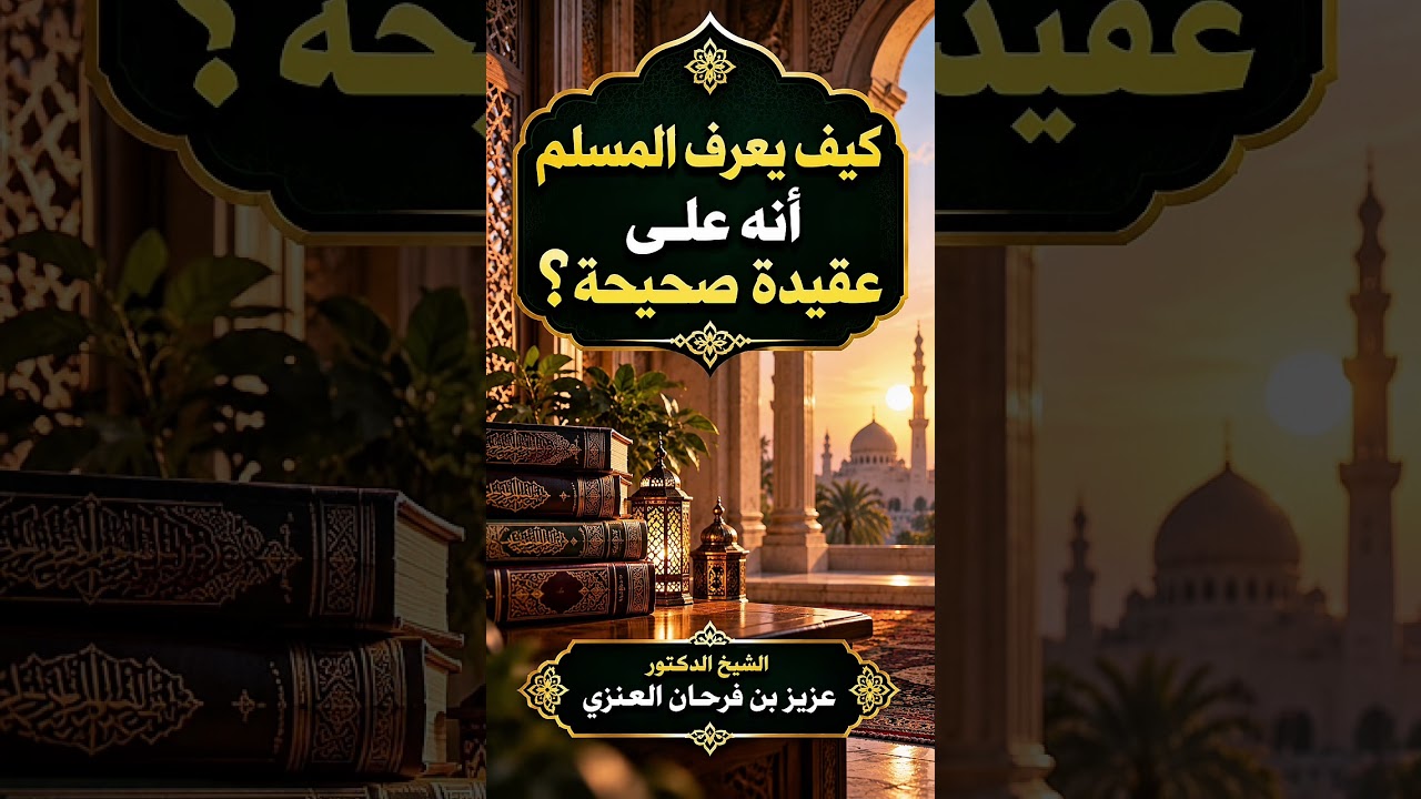 كيف يعرف المسلم أنه على عقيدة صحيحة ؟ الشيخ الدكتور عزيز بن فرحان العنزي .