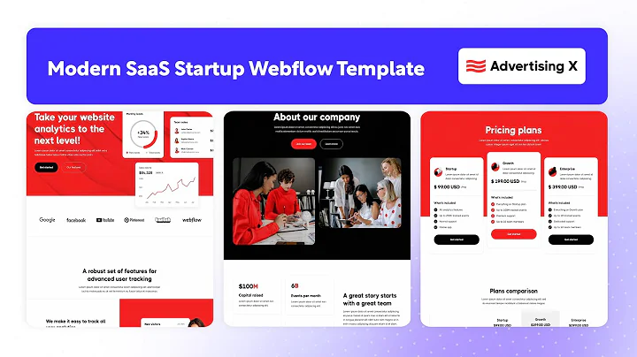 Modern SaaS Website Template | Advertising X - BRIX Templates
