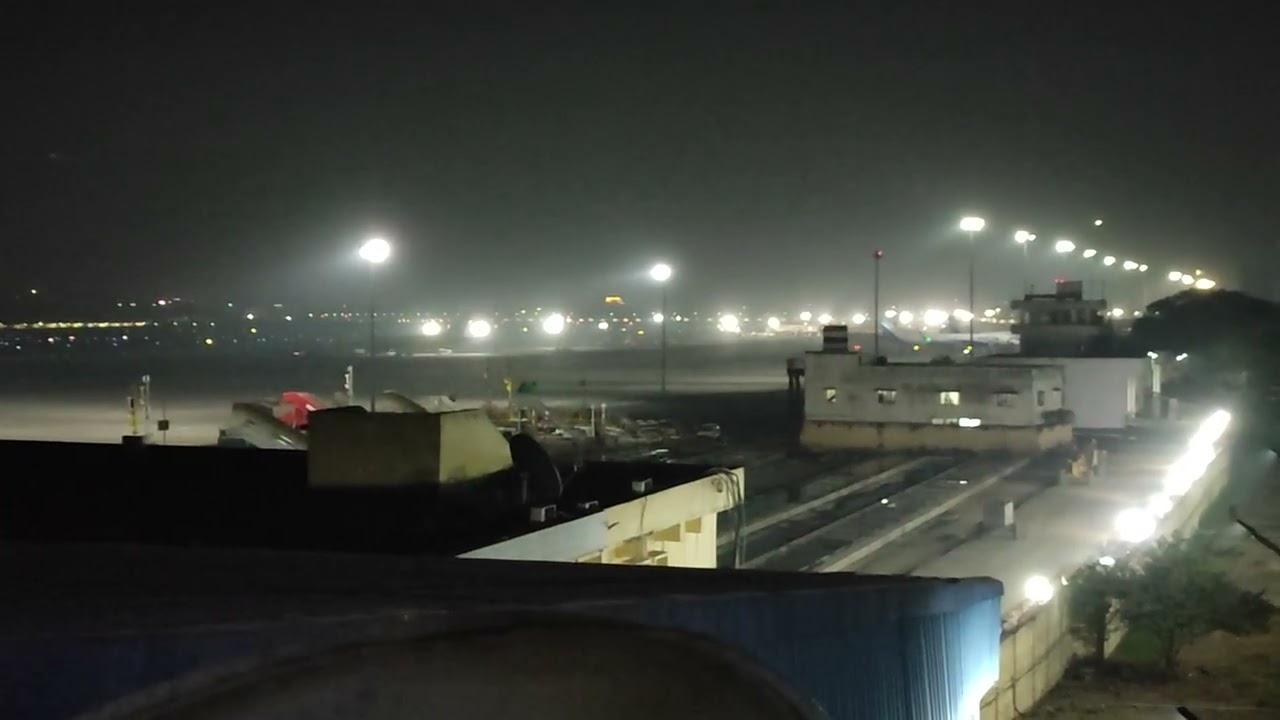 The night view of Netaji Subhash Chandra Bose International Airport Kolkata 