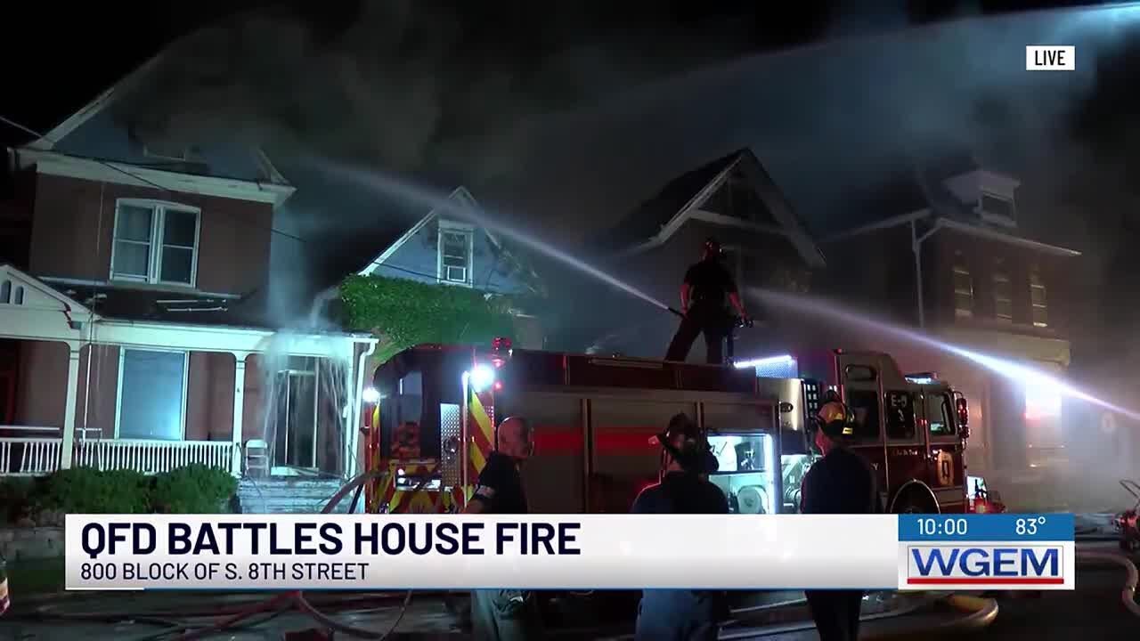 QFD battles fire on Quincy's south side - YouTube