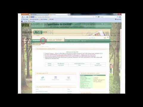 USF OASIS Tutorial for Transfer Students