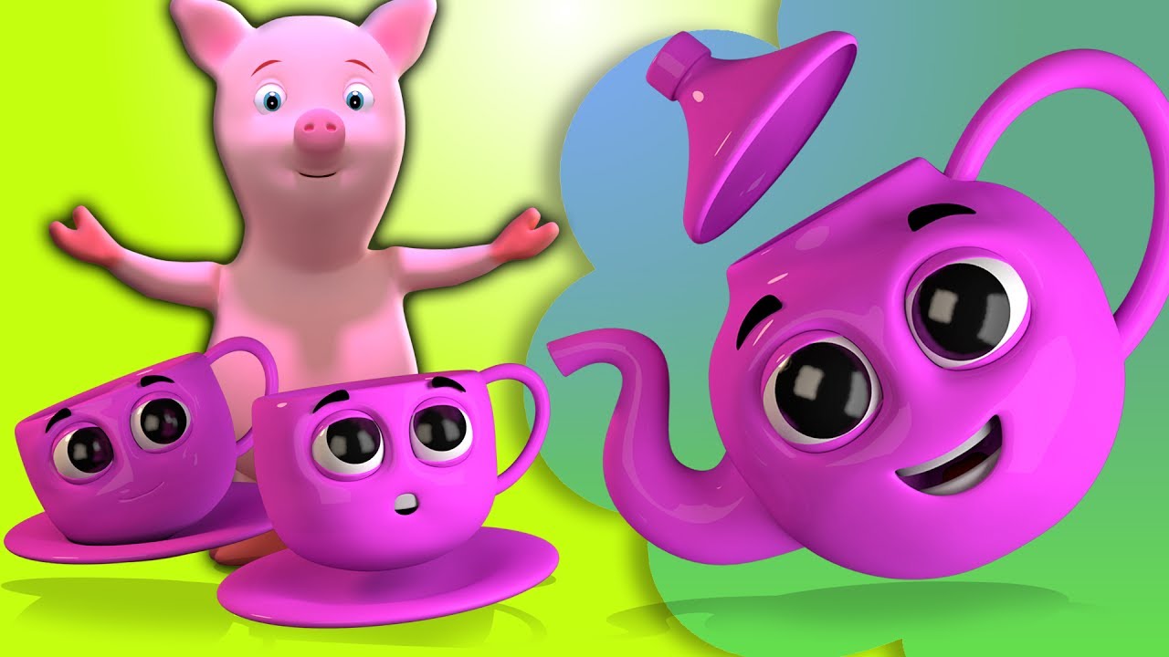 I Am A Little Teapot |  Kids Nursery Rhyme In Hindi | Baby Hindi Poems | लिटिल टीपॉट | Kids Song