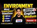 Environment Most Important Questions 2026 🔥 | Semester 8 English Medium | One Shot Exam Preparation