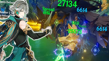 Alhaitham C0 Hyperbloom VS Golden Wolf Lord ft Nahida and Yelan