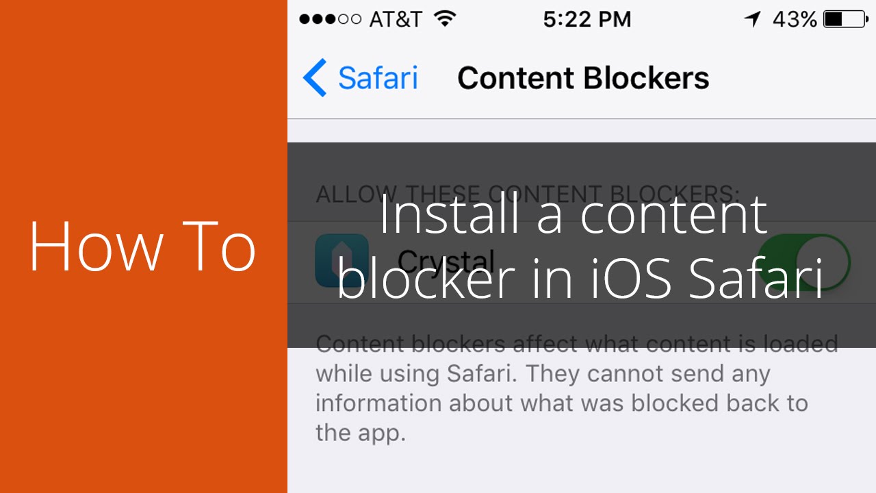 add blocker for safari on iphone