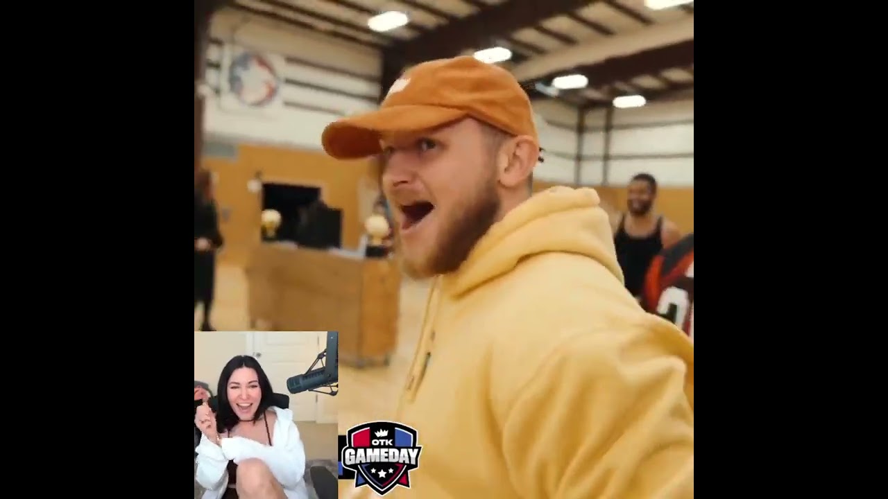 Alinity witnesses the successful half court shot on OTK Gameday