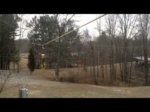 Bird feeders on a pulley system - YouTube