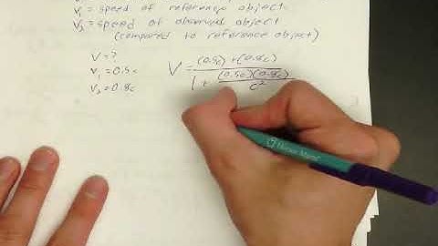 Physics 2 - Relativity - Notes 1c: Relativistic Velocities Example (#3)