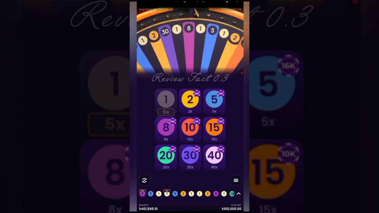 Mega wheel casino game review 
