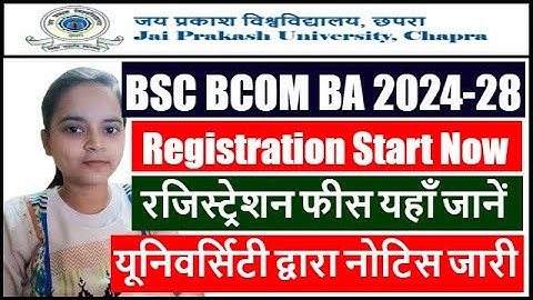 JP University UG Registration 2024| Jai Prakash University Part 1 Registration 2024 Fees & Last Date