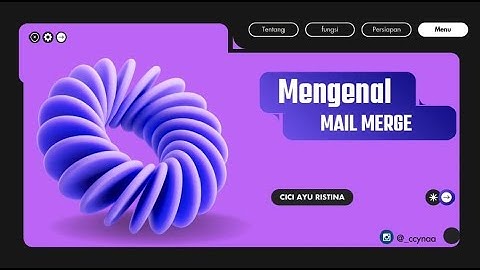 Media Pembelajaran Mengenal Mail Merge | Informatika Kelas X