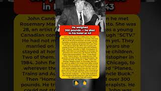 He weighed 300 pounds — he died in his hotel at 43 #JohnCandy #love #devotion
