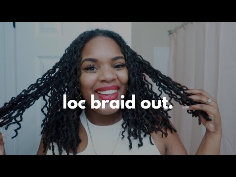 BRAID OUT ON LOCS | HOW TO EASILY CURL YOUR LOCS #locs #locbraidout #locstyles