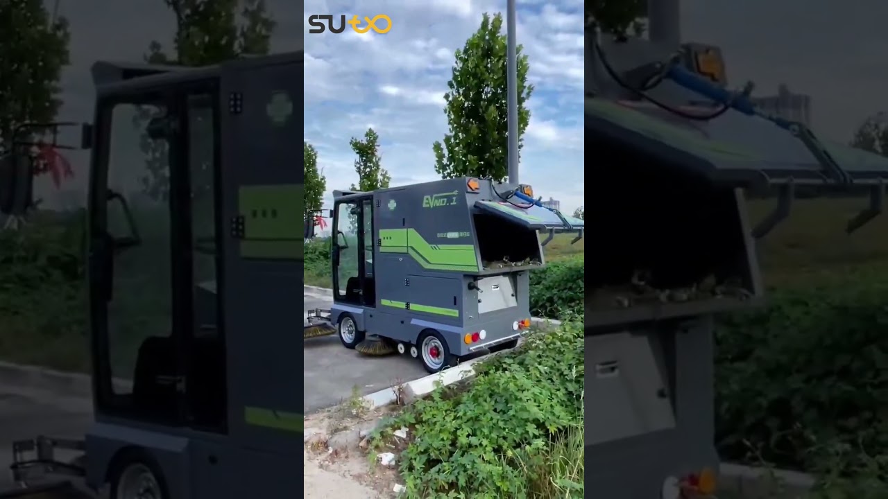 YX-880L dump road sweeper function demonstration!