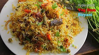 Veg Dum Biryani | Quick and Easy Homemade Hyderabadi Veg Dum Biryani Recipe in Telugu  @Vismai Food