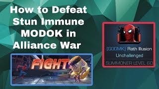 How to Defeat Stun Immune MODOK in Alliance War -- Stark Spiderman [MCOC]