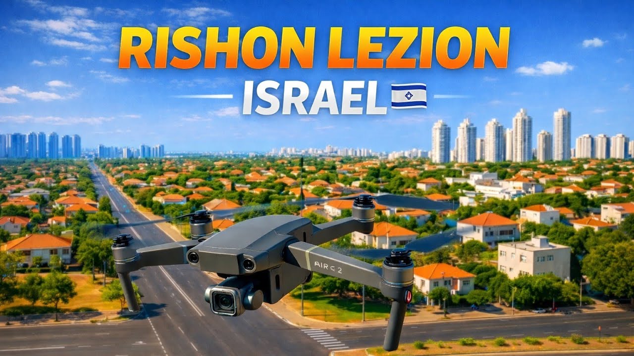 Drone Footage of Rishon LeZion City — 2025 — יום כיפור