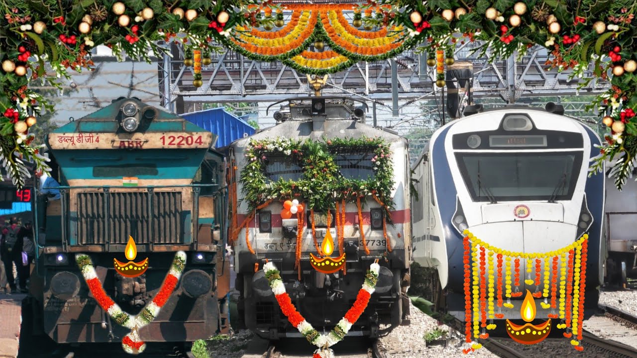 Dangerous Crossing at 130kmph by Kumbh+Ananya+Vande Bharat+Brahmaputra+jansadharan - Indian Railways