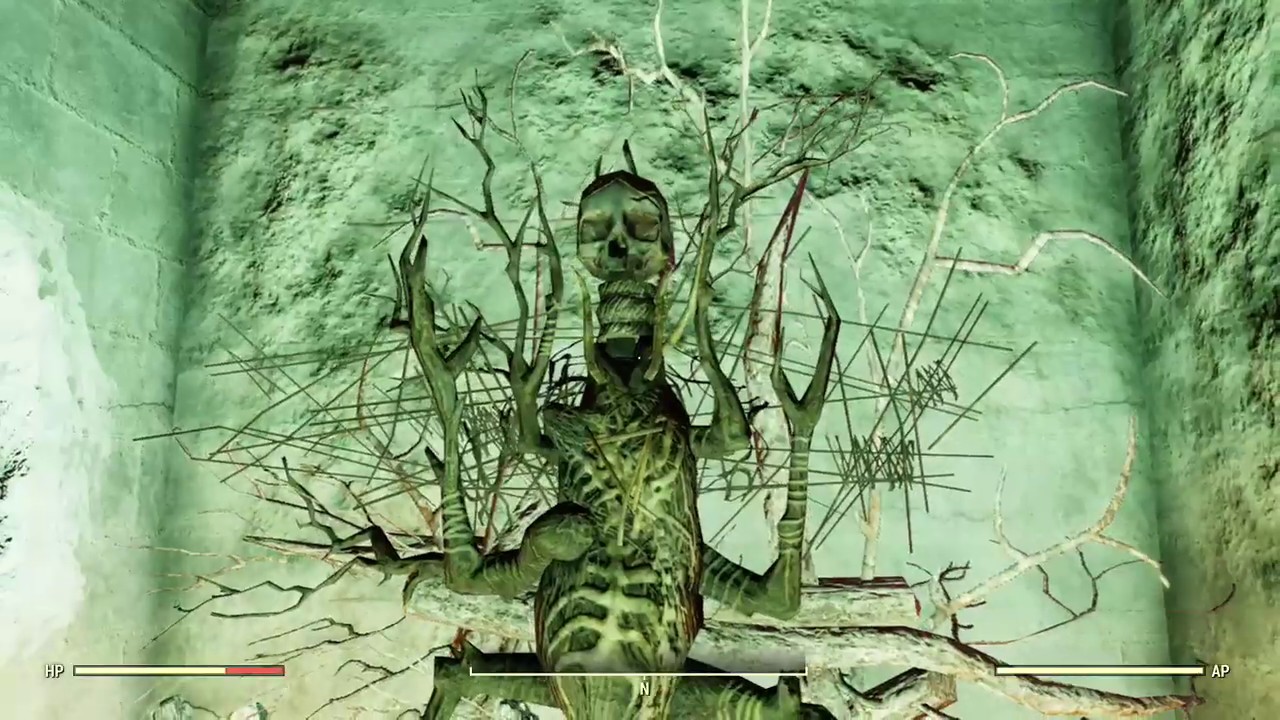 Fallout 76: Cultist shrine at house near Wilson Brother’a Auto Repair Shop