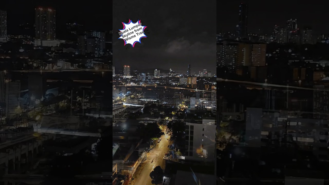 Kuala Lumpur Scenic Night Skyline from Wisma Trax, KL
