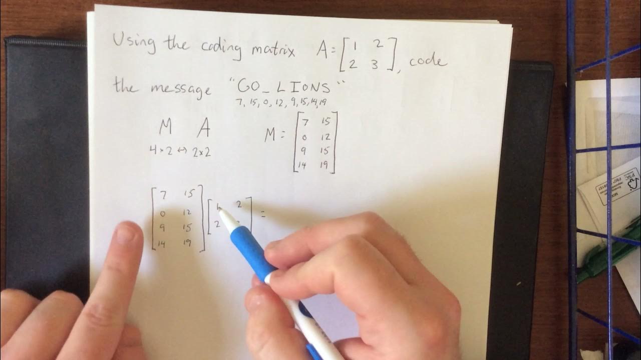 Coding and decoding using matrices - YouTube