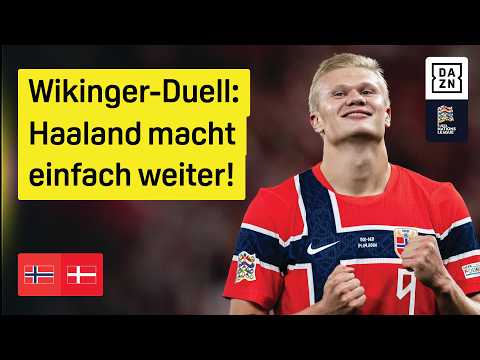 Haaland Brace with a New Hairstyle: Norway - Denmark | UEFA Nations League | DAZN Highlights