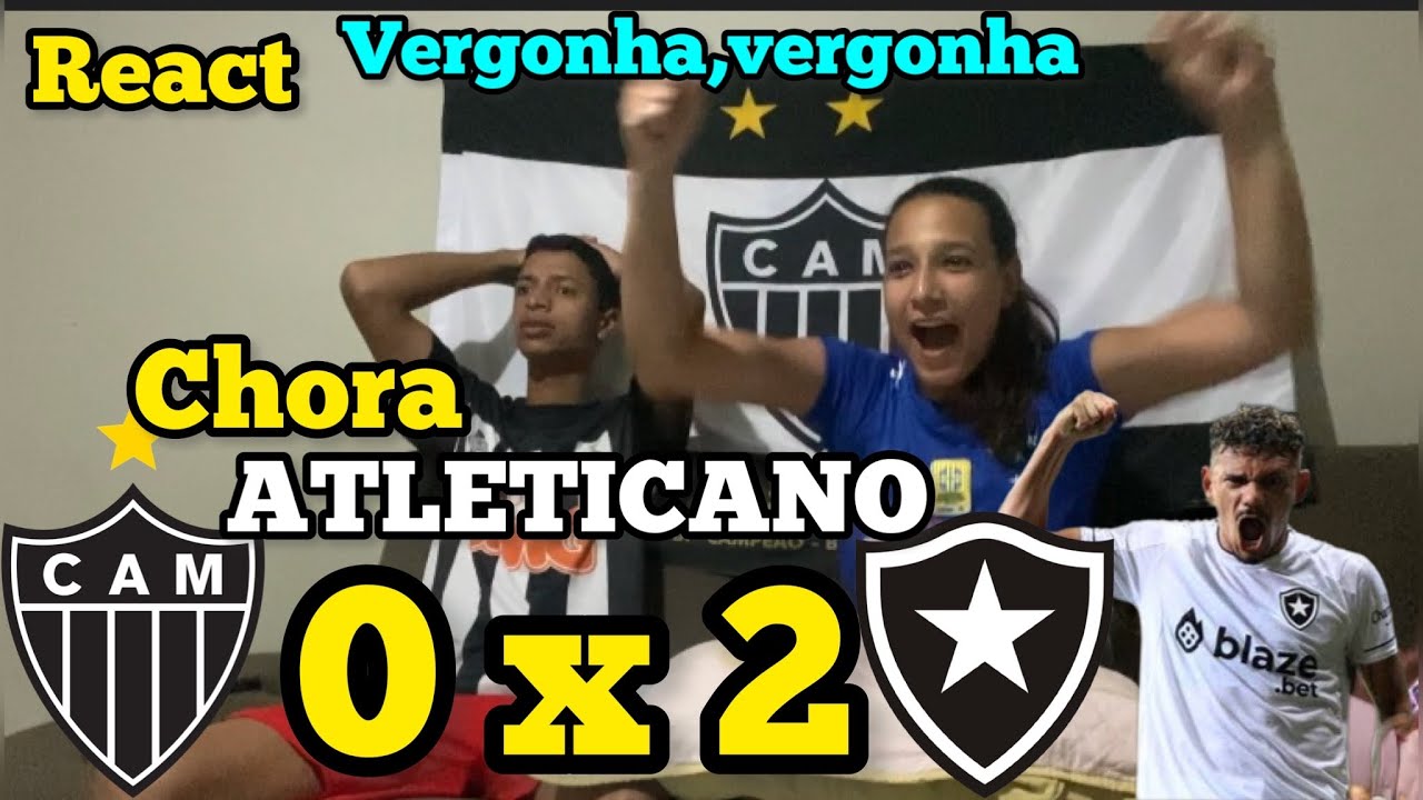 REACT ATLÉTICO MG 0 x 2 BOTAFOGO | SECANDO O GALO MELHORES MOMENTOS ...