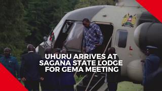 Uhuru arrives at Sagana State Lodge for Gema meeting
