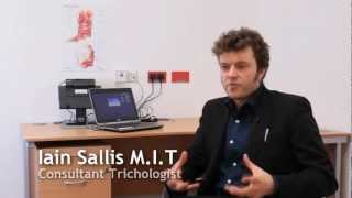 Iain Sallis, Consultant Trichologist, explaining hair myths.