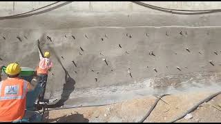 shotcreting soil Nailing work