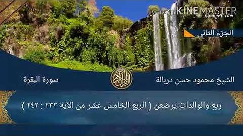 الربع الخامس عشر من سورة البقرة والوالدات يرضعن بصوت الشيخ محمود حسن درباله