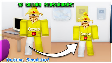 10 Million Subscribers! Diamond Play Button! - Youtube Simulator Roblox