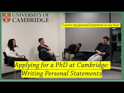 Applying for a PhD at cambridge - writing a personal statement (our experience and advice!)