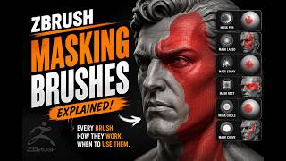 Masking brushes in Zbrush Explained with examples #zbrush #3dmodeling