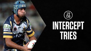 Incredible Intercept Tries | NRL Throwback | Thurston, Ettingshausen, Morris & more!