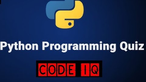 PYTHON QUIZ 6