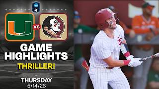 Miami vs Florida State (WHAT A GAME!) 2026 College Baseball Highlights